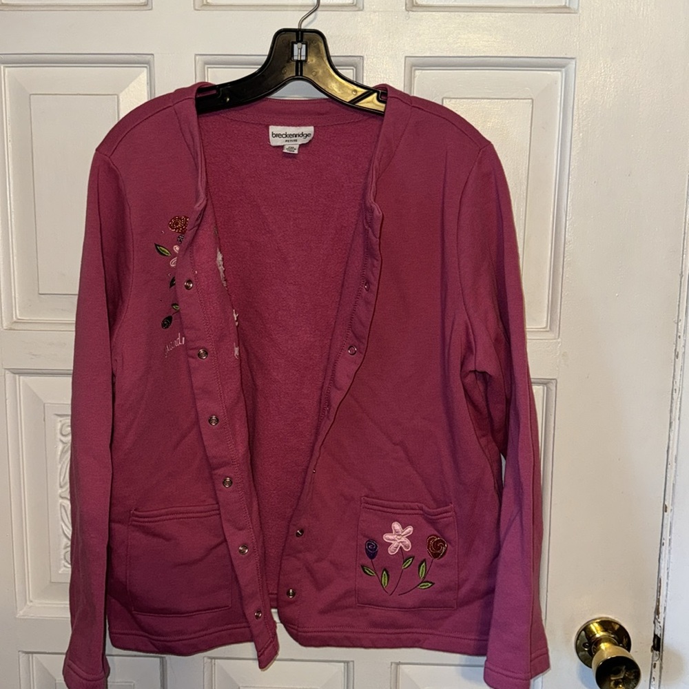 Breckenridge Snap Down Patchwork/Embroidery Sweat… - image 6